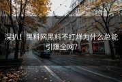 深扒！黑料网黑料不打烊为什么总能引爆全网？
