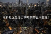 黑料社区竟爆出10年前的丑闻重提！