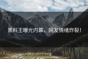 黑料王曝光内幕，网友情绪炸裂！