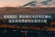 官网围观！黑料导航今日专区曝光，独家真相揭秘网友直呼过瘾