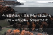 今日震撼爆料！黑料导航独家真相大白惊人网红内幕，全网热议不断