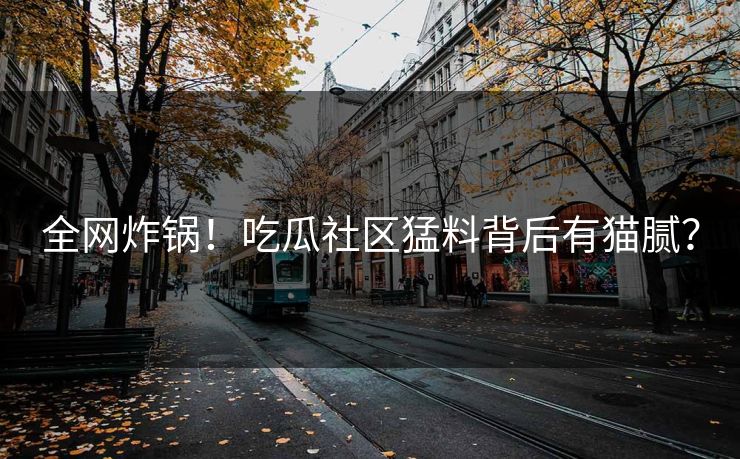 全网炸锅！吃瓜社区猛料背后有猫腻？