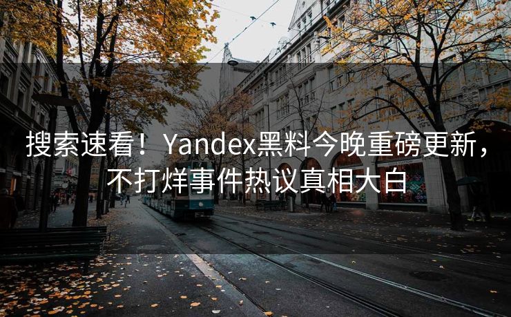 搜索速看！Yandex黑料今晚重磅更新，不打烊事件热议真相大白