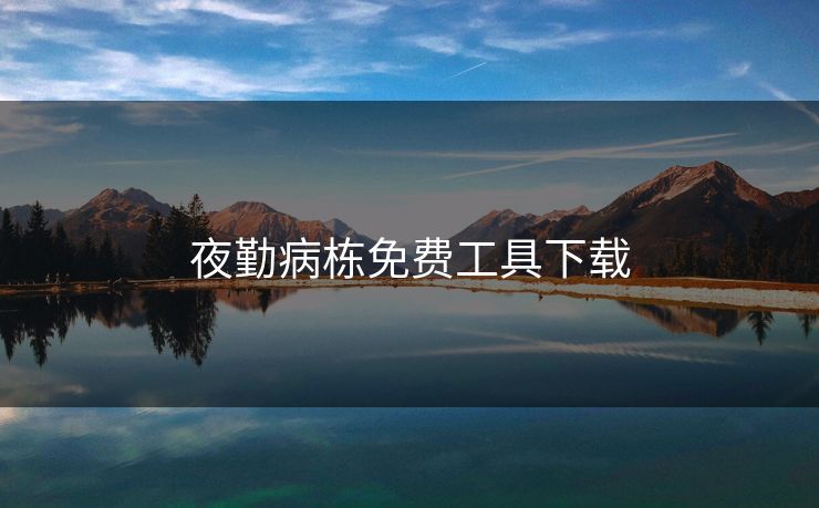 夜勤病栋免费工具下载